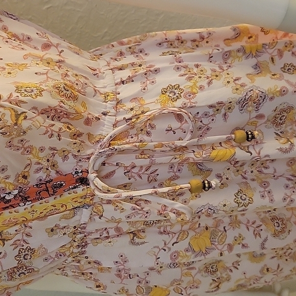 BEBOP 1990s Floral Faux Wrap Surplice Festival Maxi Dress Medium - Picture 6 of 13